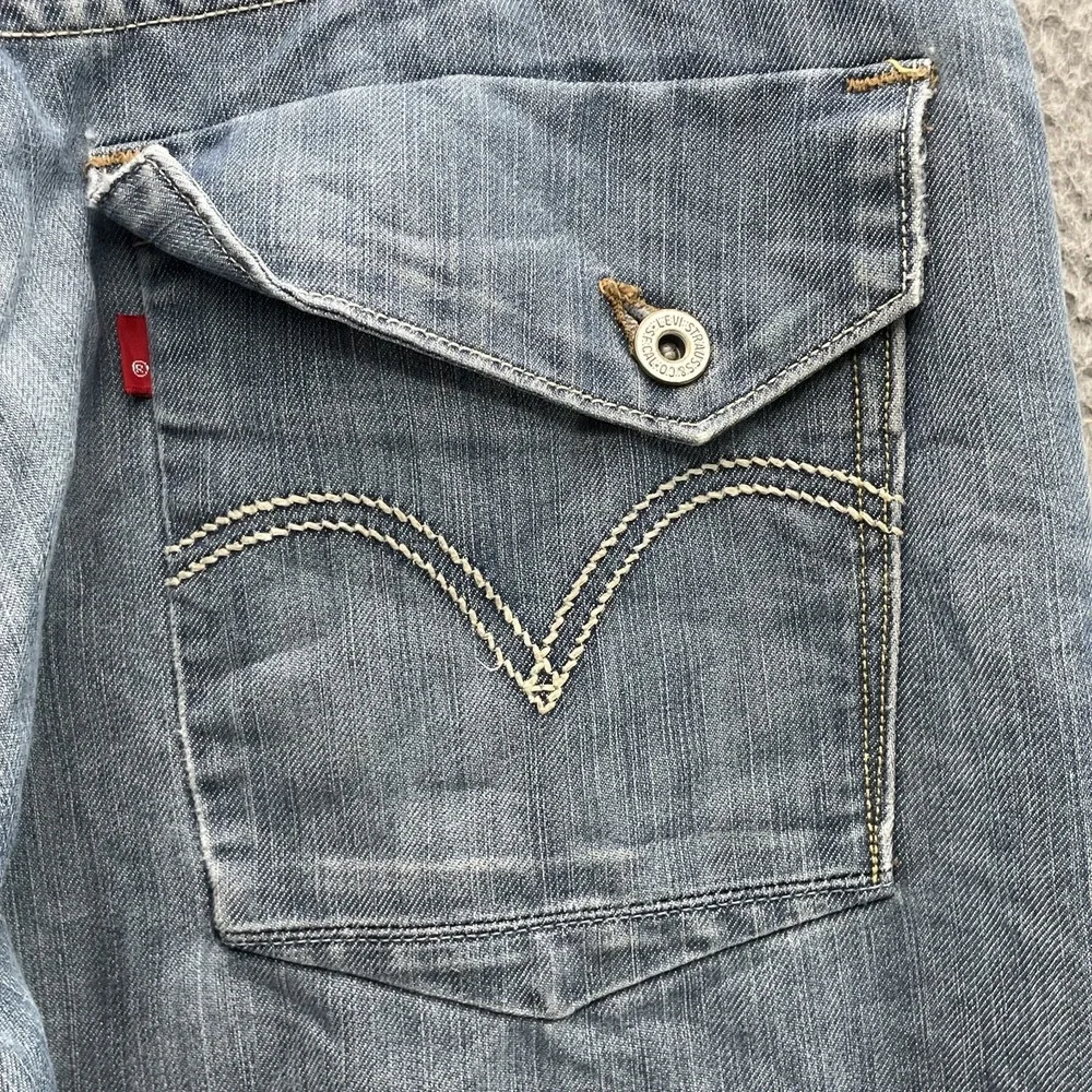 Levi's 527 Jeans Mens 36x30* Low Bootcut Whisker Denim Pants Western Flip Pocket